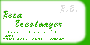reta breslmayer business card